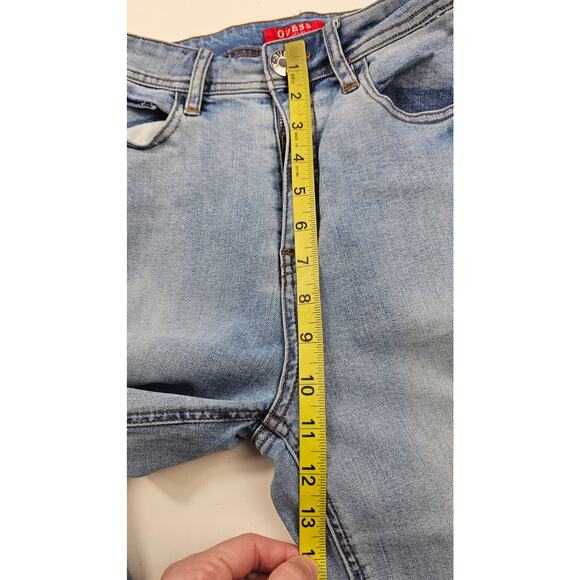 Guess size 29 high rise lift mom jeans raw hem ankle crop EUC casual everyday - Picture 8 of 9
